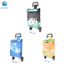 Folding Shopping Cart Trolley Lightweight Wheeled Supermarket Trolley Shopping Bag